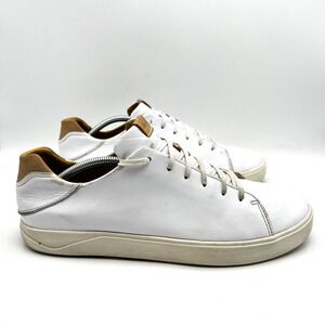 OluKai Lae'Ahi Li 'Ili White Leather Lace Up Sneakers Men's Shoes Size 12